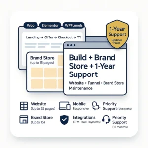 Website & Funnel Build + Amazon Brand Store + 1-Year Support