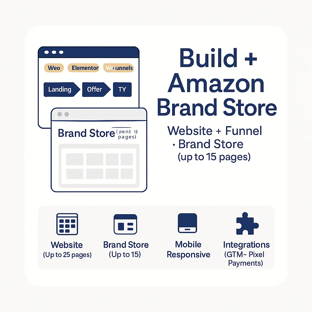 Website & Funnel Build + Amazon Brand Store